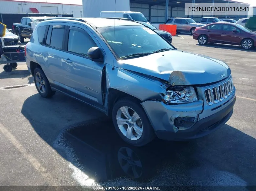 2013 Jeep Compass Latitude VIN: 1C4NJCEA3DD116541 Lot: 40701765