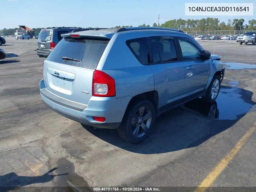 2013 Jeep Compass Latitude VIN: 1C4NJCEA3DD116541 Lot: 40701765