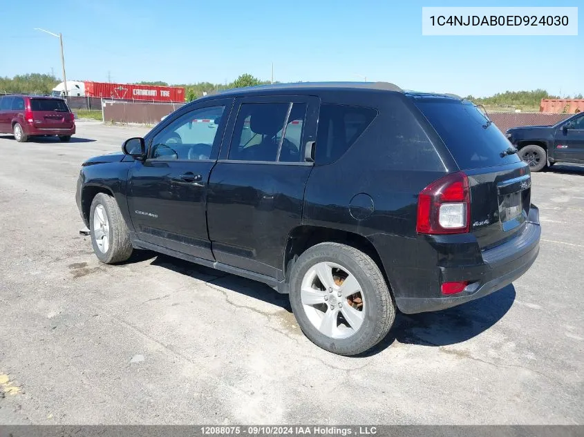 2014 Jeep Compass Sport/North VIN: 1C4NJDAB0ED924030 Lot: 12088075