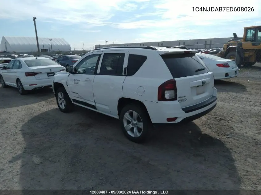 1C4NJDAB7ED608026 2014 Jeep Compass Sport