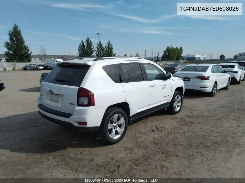 2014 Jeep Compass Sport VIN: 1C4NJDAB7ED608026 Lot: 12089487