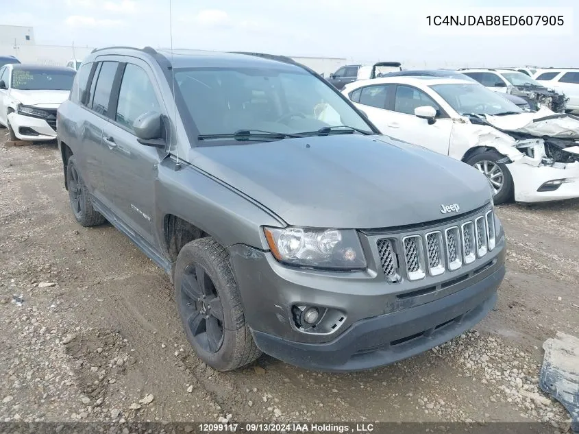 2014 Jeep Compass Sport VIN: 1C4NJDAB8ED607905 Lot: 12099117