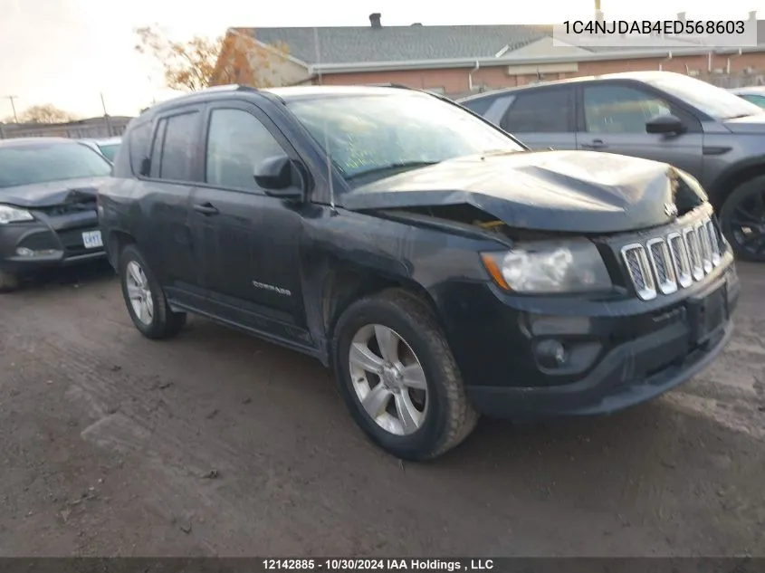 2014 Jeep Compass Sport VIN: 1C4NJDAB4ED568603 Lot: 12142885