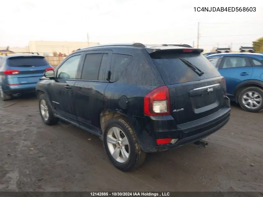 2014 Jeep Compass Sport VIN: 1C4NJDAB4ED568603 Lot: 12142885