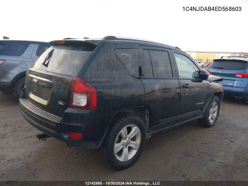 2014 Jeep Compass Sport VIN: 1C4NJDAB4ED568603 Lot: 12142885