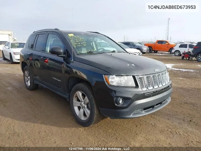 2014 Jeep Compass Sport VIN: 1C4NJDAB8ED673953 Lot: 12147700