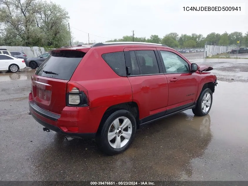 2014 Jeep Compass Latitude VIN: 1C4NJDEB0ED500941 Lot: 39476651