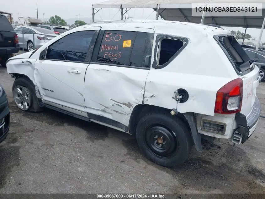 2014 Jeep Compass Sport VIN: 1C4NJCBA3ED843121 Lot: 39667600