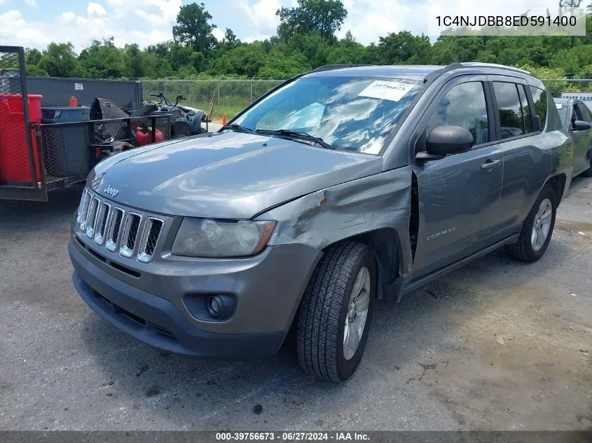 2014 Jeep Compass Sport VIN: 1C4NJDBB8ED591400 Lot: 39756673