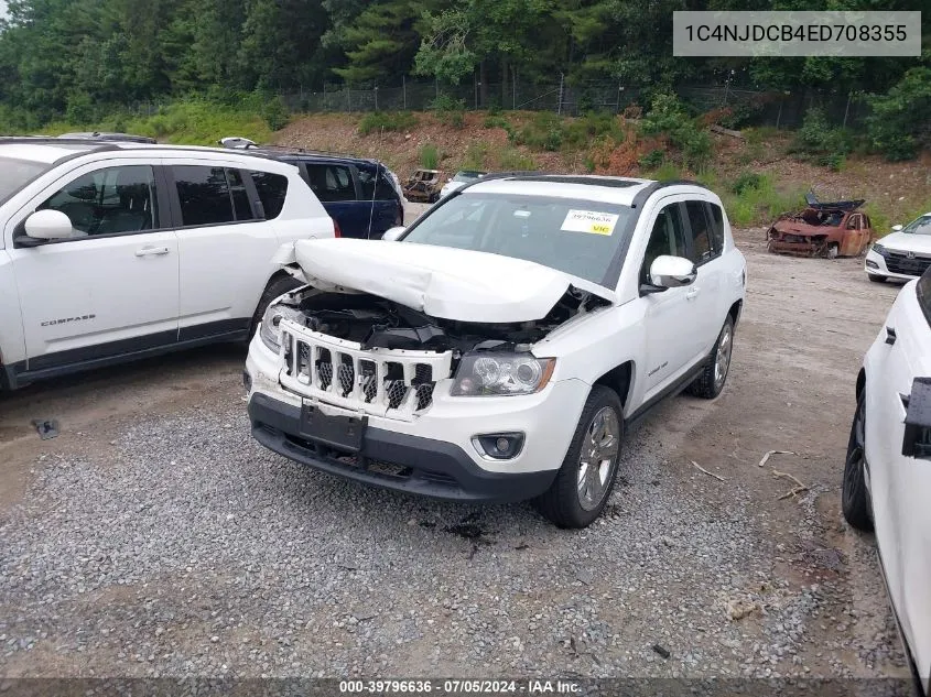 2014 Jeep Compass Limited VIN: 1C4NJDCB4ED708355 Lot: 39796636