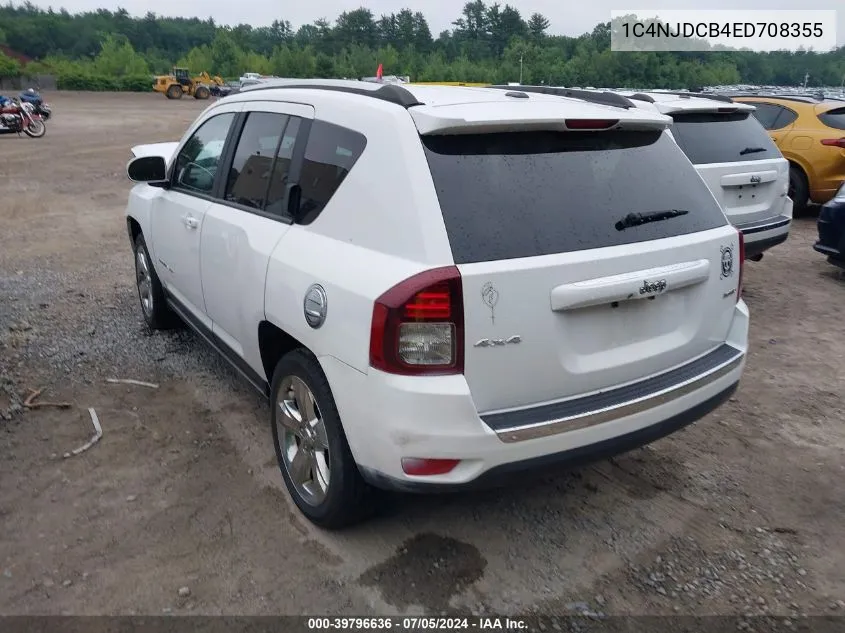 2014 Jeep Compass Limited VIN: 1C4NJDCB4ED708355 Lot: 39796636