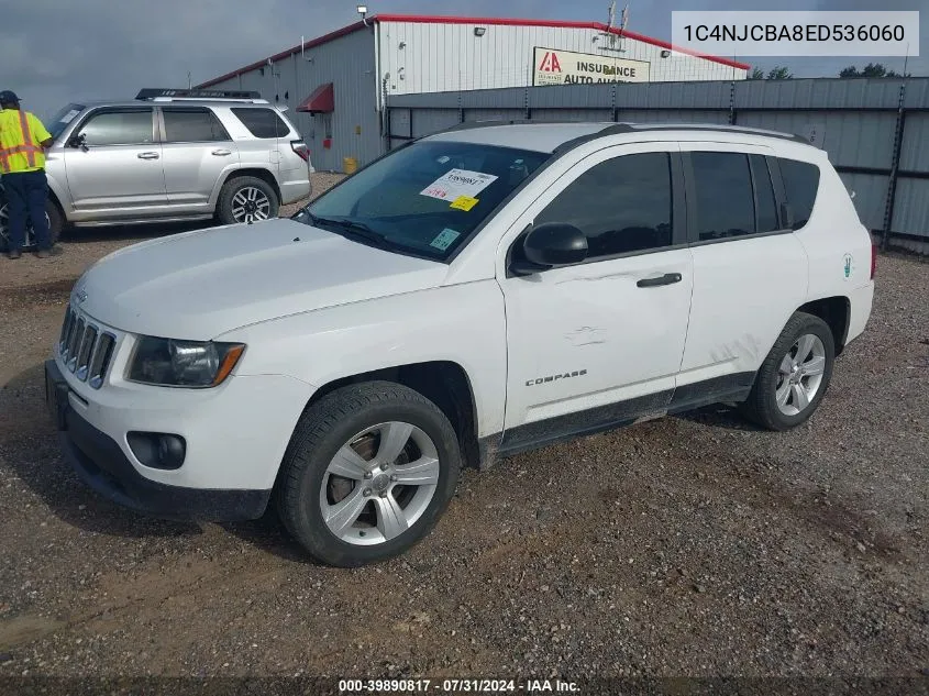 2014 Jeep Compass Sport VIN: 1C4NJCBA8ED536060 Lot: 39890817