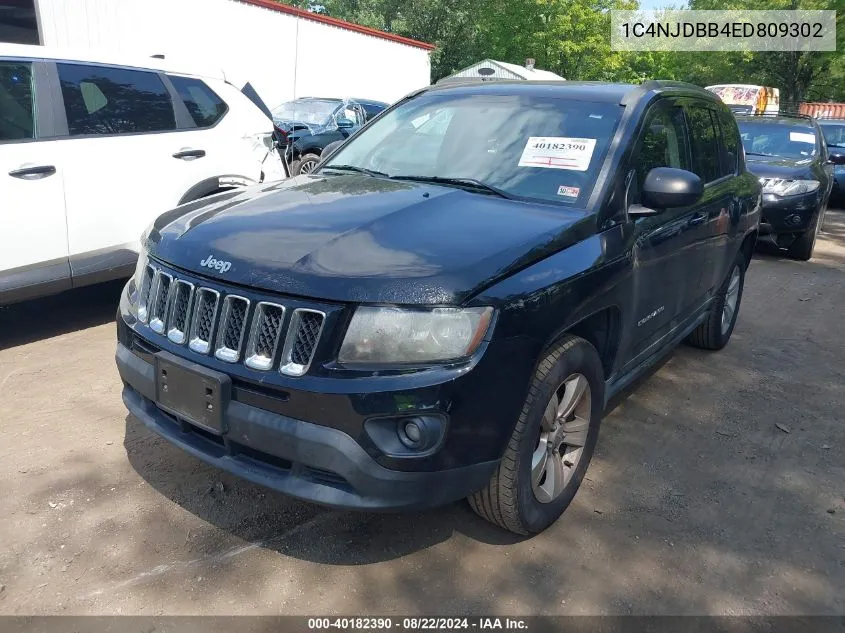 2014 Jeep Compass Sport VIN: 1C4NJDBB4ED809302 Lot: 40182390