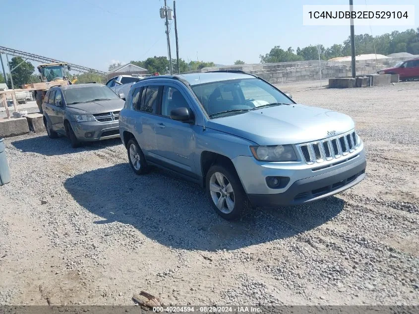 2014 Jeep Compass Sport VIN: 1C4NJDBB2ED529104 Lot: 40204594