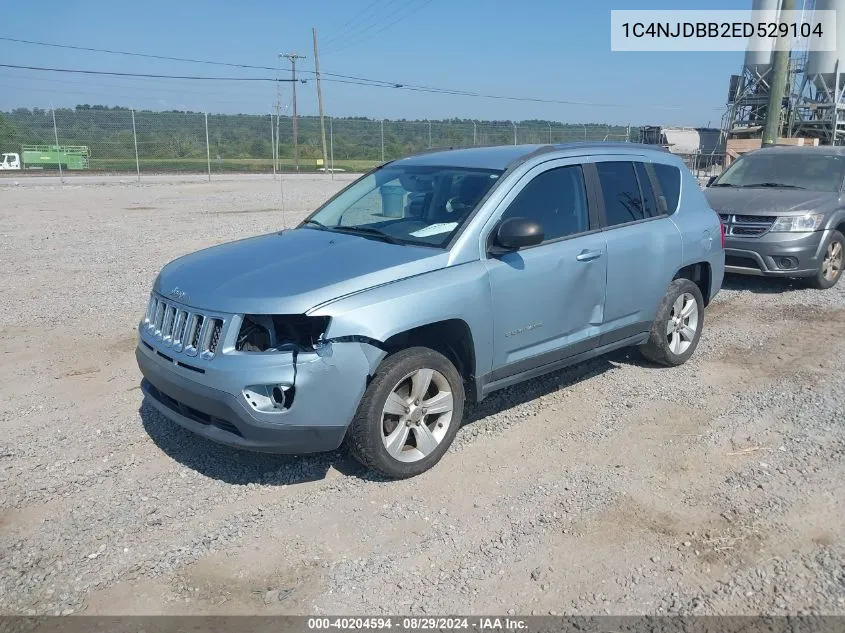 2014 Jeep Compass Sport VIN: 1C4NJDBB2ED529104 Lot: 40204594