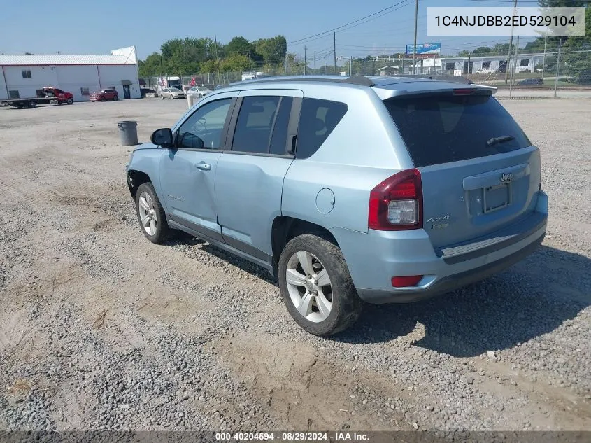 2014 Jeep Compass Sport VIN: 1C4NJDBB2ED529104 Lot: 40204594