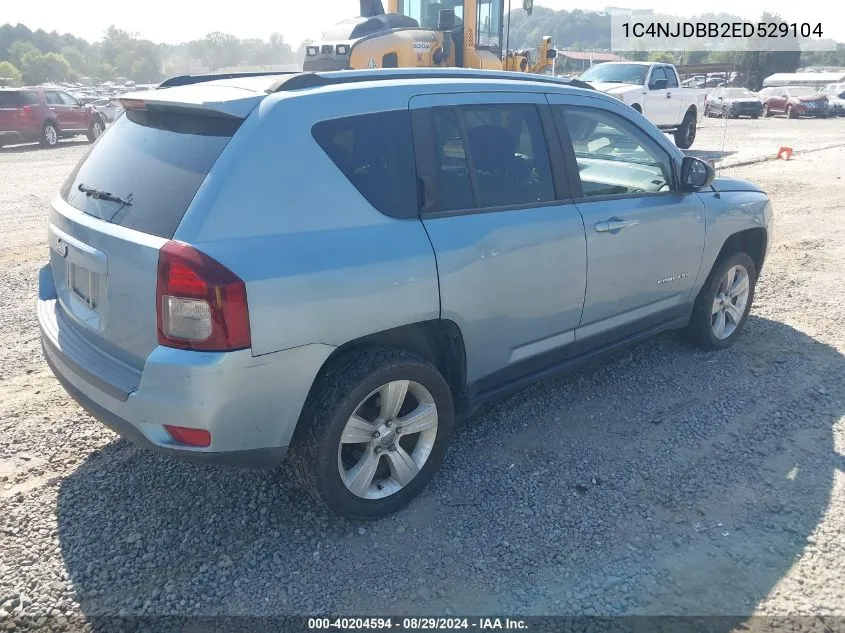 2014 Jeep Compass Sport VIN: 1C4NJDBB2ED529104 Lot: 40204594