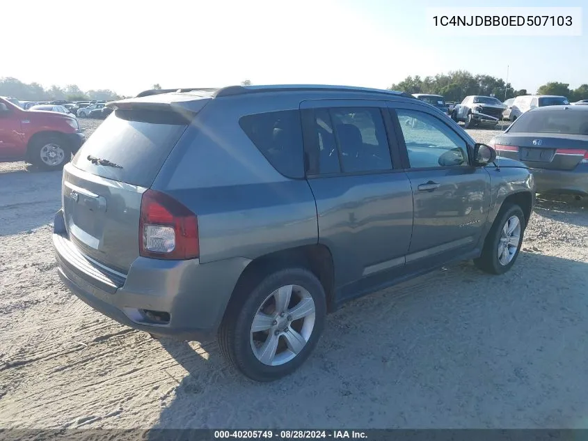 2014 Jeep Compass Sport VIN: 1C4NJDBB0ED507103 Lot: 40205749