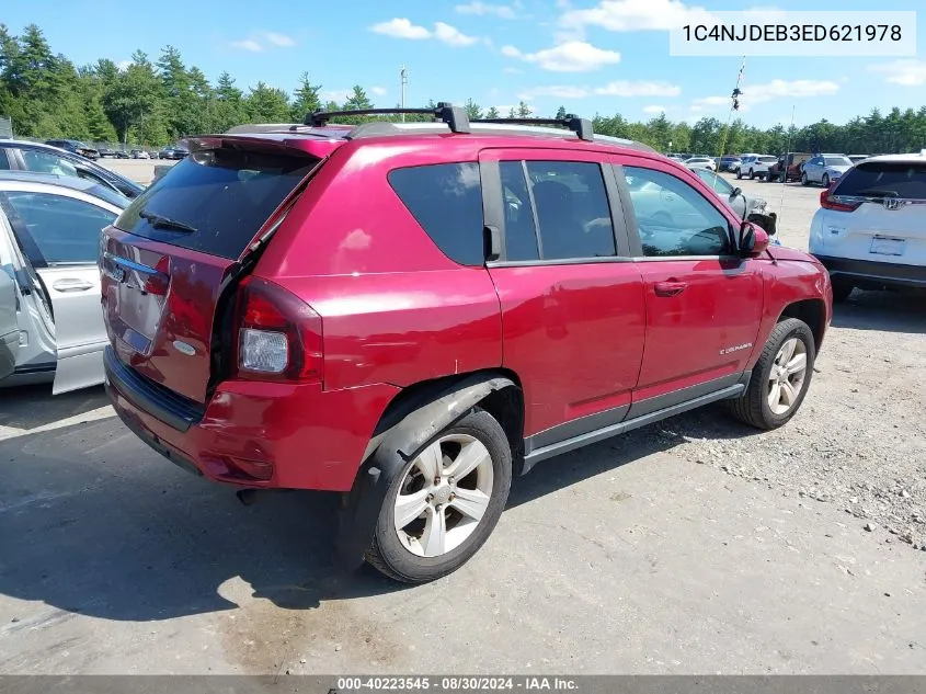 2014 Jeep Compass Latitude VIN: 1C4NJDEB3ED621978 Lot: 40223545