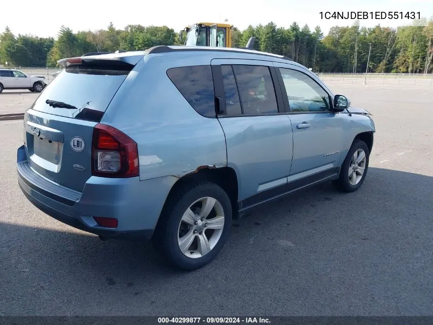 2014 Jeep Compass Latitude VIN: 1C4NJDEB1ED551431 Lot: 40299877