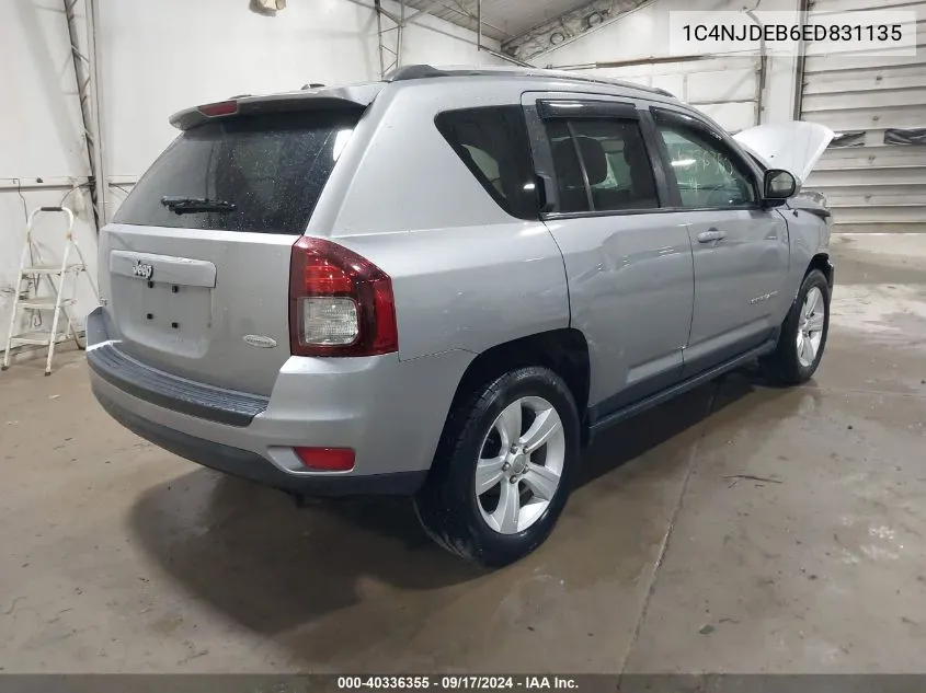 2014 Jeep Compass Latitude VIN: 1C4NJDEB6ED831135 Lot: 40336355