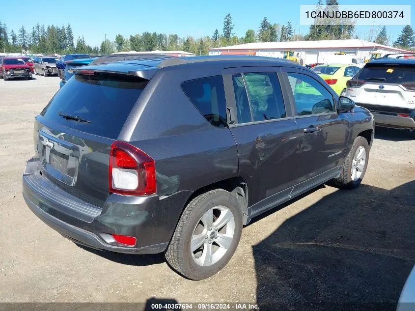 1C4NJDBB6ED800374 2014 Jeep Compass Sport