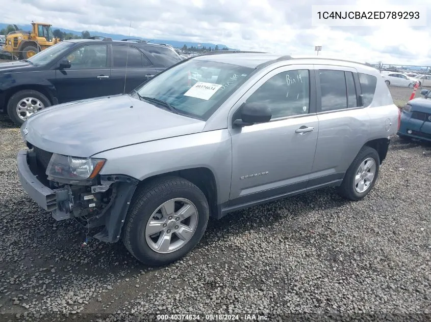 2014 Jeep Compass Sport VIN: 1C4NJCBA2ED789293 Lot: 40374634