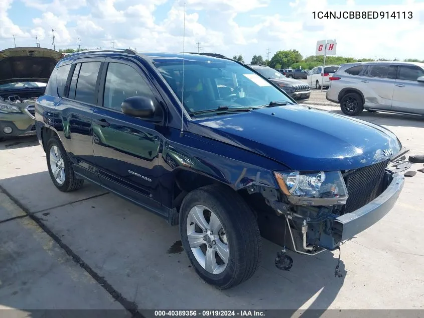 2014 Jeep Compass Sport VIN: 1C4NJCBB8ED914113 Lot: 40389356