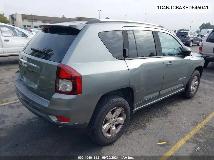 2014 Jeep Compass Sport VIN: 1C4NJCBAXED546041 Lot: 40401612