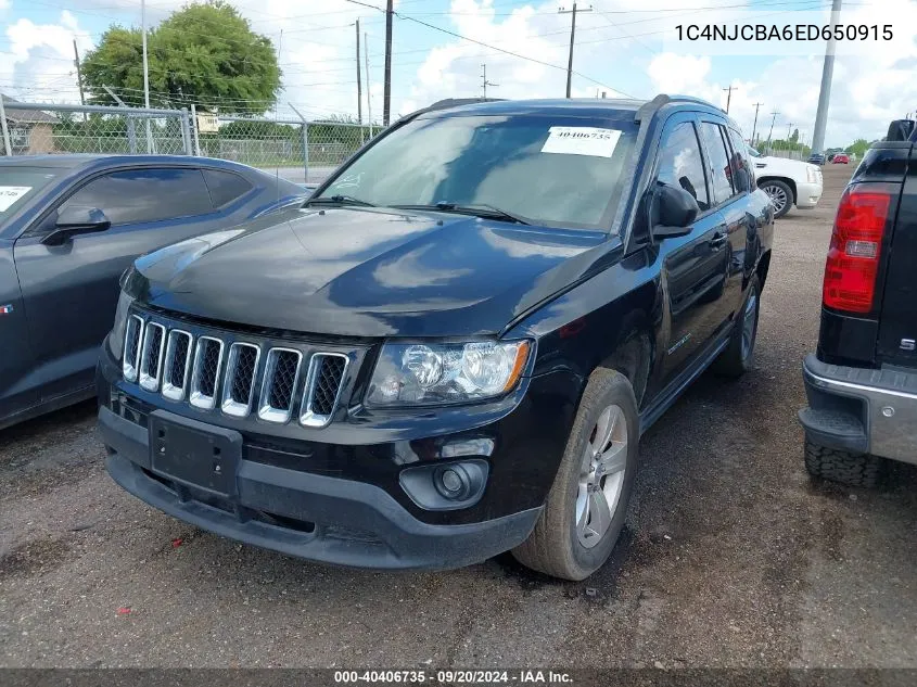 2014 Jeep Compass Sport VIN: 1C4NJCBA6ED650915 Lot: 40406735