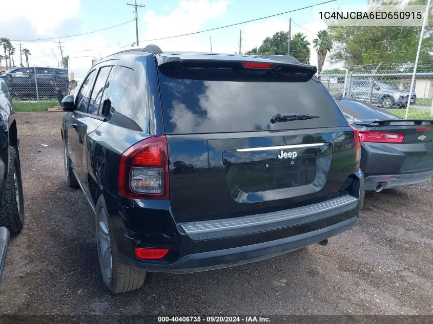 2014 Jeep Compass Sport VIN: 1C4NJCBA6ED650915 Lot: 40406735