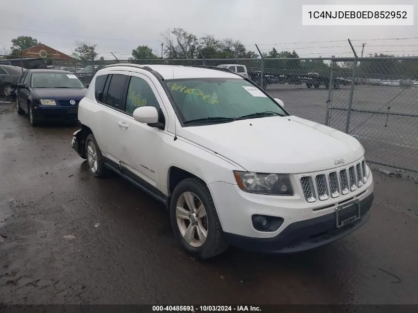 2014 Jeep Compass Latitude VIN: 1C4NJDEB0ED852952 Lot: 40485693