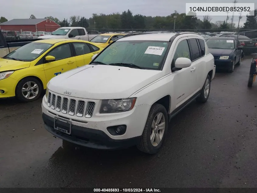 2014 Jeep Compass Latitude VIN: 1C4NJDEB0ED852952 Lot: 40485693