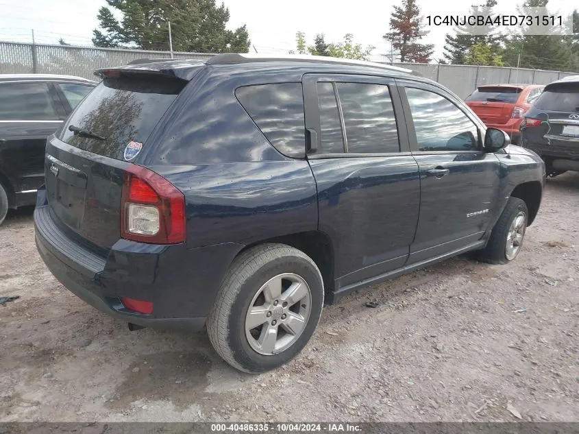 2014 Jeep Compass Sport VIN: 1C4NJCBA4ED731511 Lot: 40486335