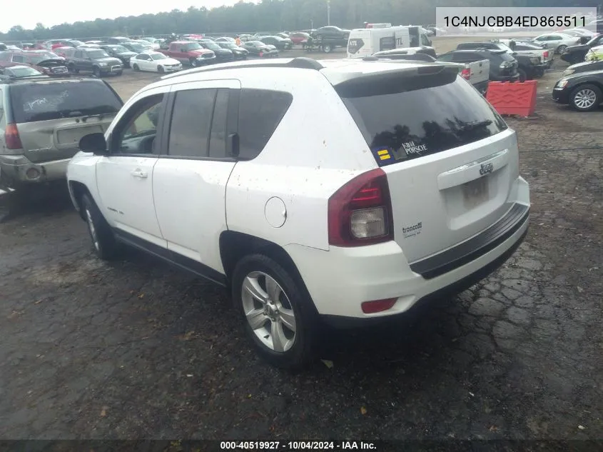 2014 Jeep Compass Sport VIN: 1C4NJCBB4ED865511 Lot: 40519927