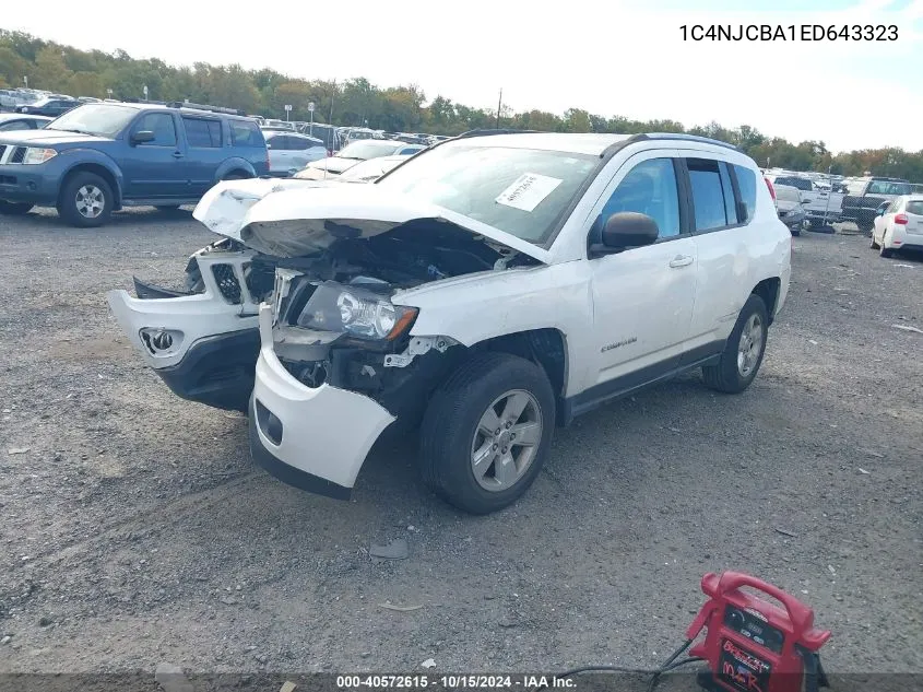 2014 Jeep Compass Sport VIN: 1C4NJCBA1ED643323 Lot: 40572615