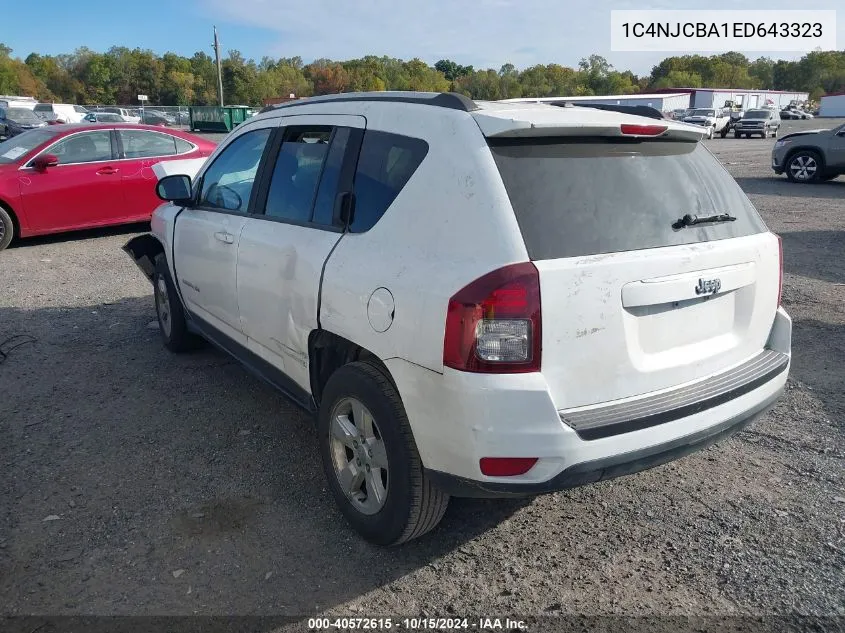 2014 Jeep Compass Sport VIN: 1C4NJCBA1ED643323 Lot: 40572615