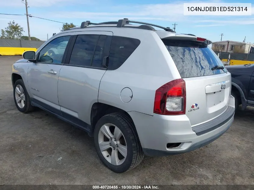 2014 Jeep Compass Latitude VIN: 1C4NJDEB1ED521314 Lot: 40720455