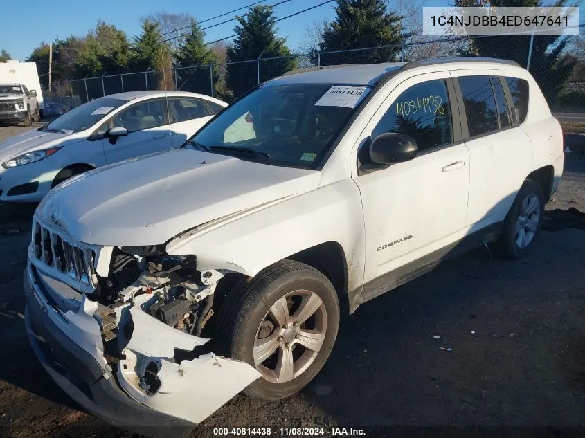 2014 Jeep Compass Sport VIN: 1C4NJDBB4ED647641 Lot: 40814438