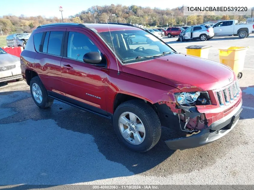 2014 Jeep Compass Sport VIN: 1C4NJCBA8ED539220 Lot: 40882063