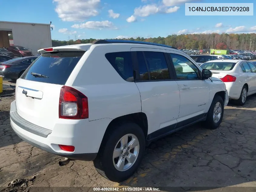 2014 Jeep Compass Sport VIN: 1C4NJCBA3ED709208 Lot: 40920342