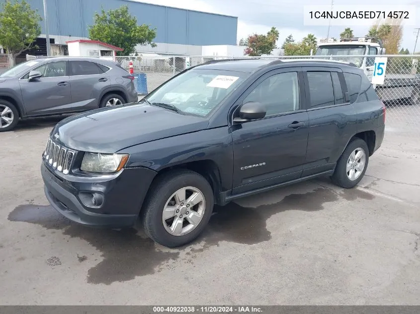 2014 Jeep Compass Sport VIN: 1C4NJCBA5ED714572 Lot: 40922038