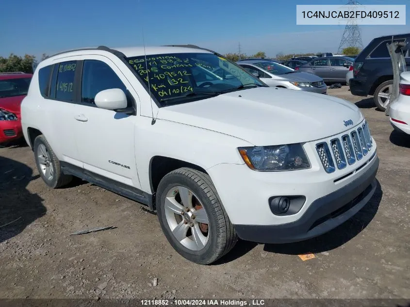 1C4NJCAB2FD409512 2015 Jeep Compass Sport/North