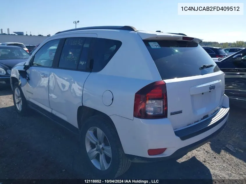 1C4NJCAB2FD409512 2015 Jeep Compass Sport/North