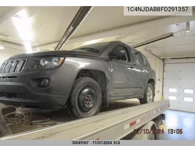 2015 Jeep Compass Sport VIN: 1C4NJDAB8FD291357 Lot: 30049507