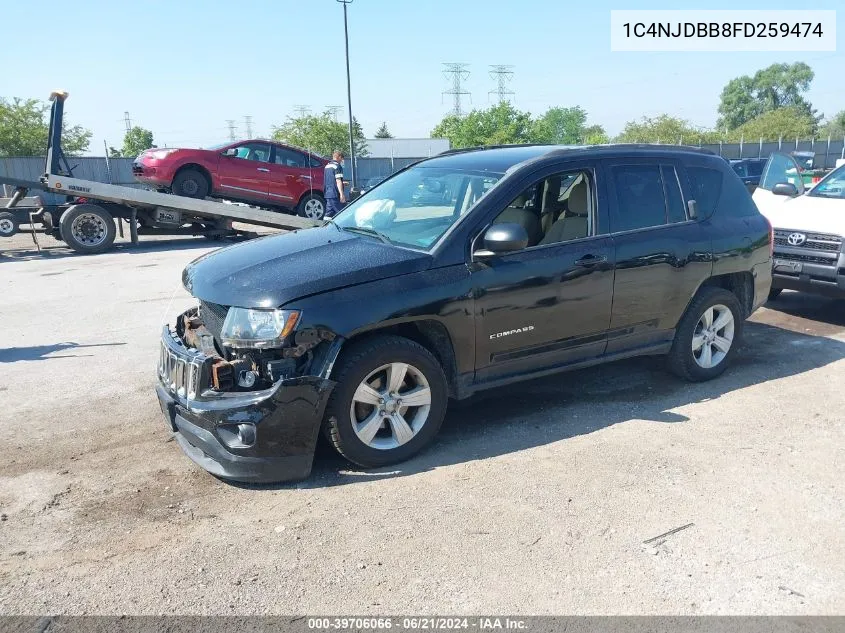 2015 Jeep Compass Sport VIN: 1C4NJDBB8FD259474 Lot: 39706066