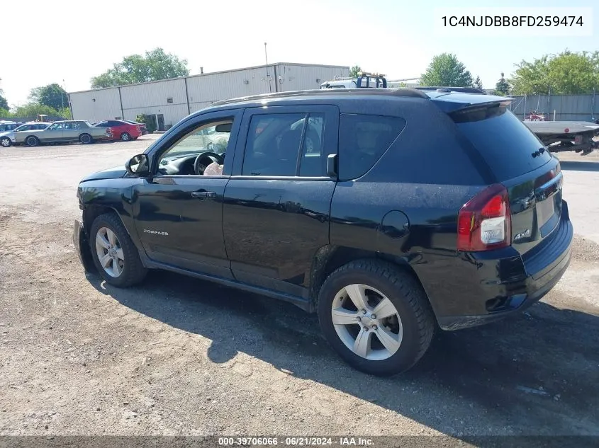 2015 Jeep Compass Sport VIN: 1C4NJDBB8FD259474 Lot: 39706066