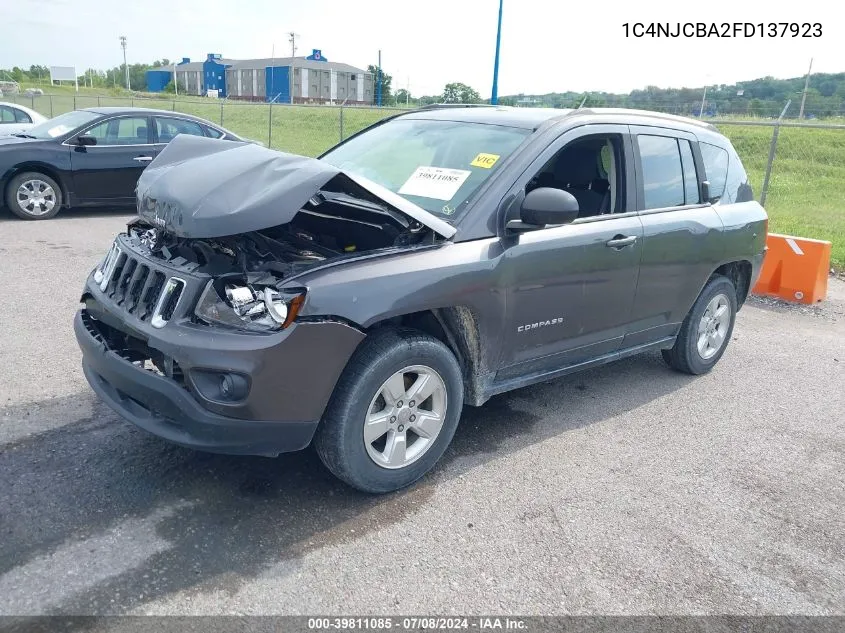 2015 Jeep Compass Sport VIN: 1C4NJCBA2FD137923 Lot: 39811085