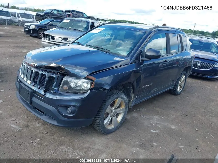 2015 Jeep Compass Sport VIN: 1C4NJDBB6FD321468 Lot: 39888528