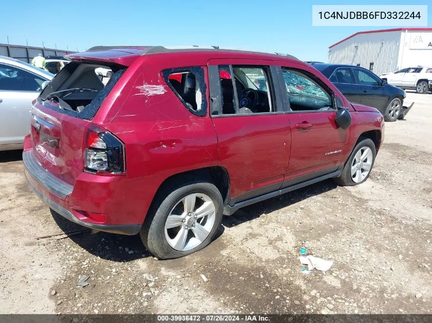 2015 Jeep Compass Sport VIN: 1C4NJDBB6FD332244 Lot: 39936472